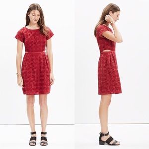 Madewell Red Eyelet Dress w/ Cut-outs